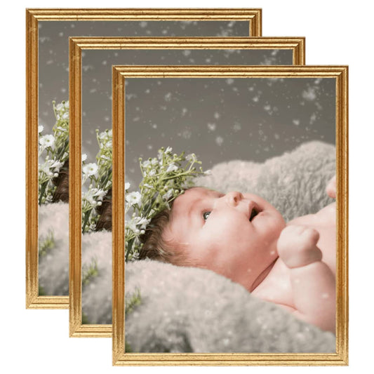 Fotolijsten 3 St Voor Tafel 10X15 Cm Mdf Goudkleurig