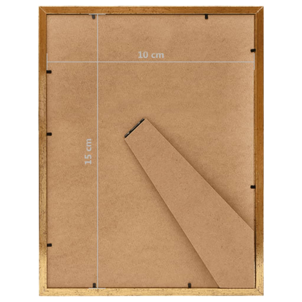 Fotolijsten 3 St Voor Tafel 10X15 Cm Mdf Goudkleurig