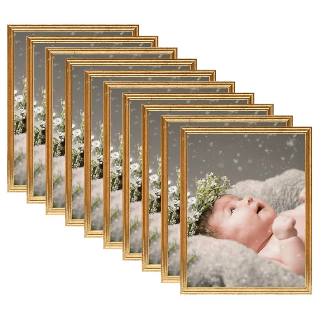 Fotolijsten 10 St Voor Tafel 10X15 Cm Mdf Goudkleurig