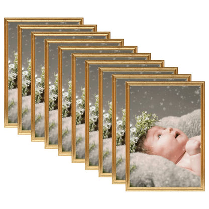 Fotolijsten 10 St Voor Tafel 15X21 Cm Mdf Goudkleurig