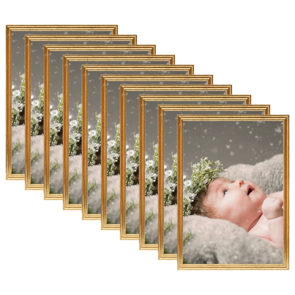 Fotolijsten 10 St Voor Tafel 18X24 Cm Mdf Goudkleurig