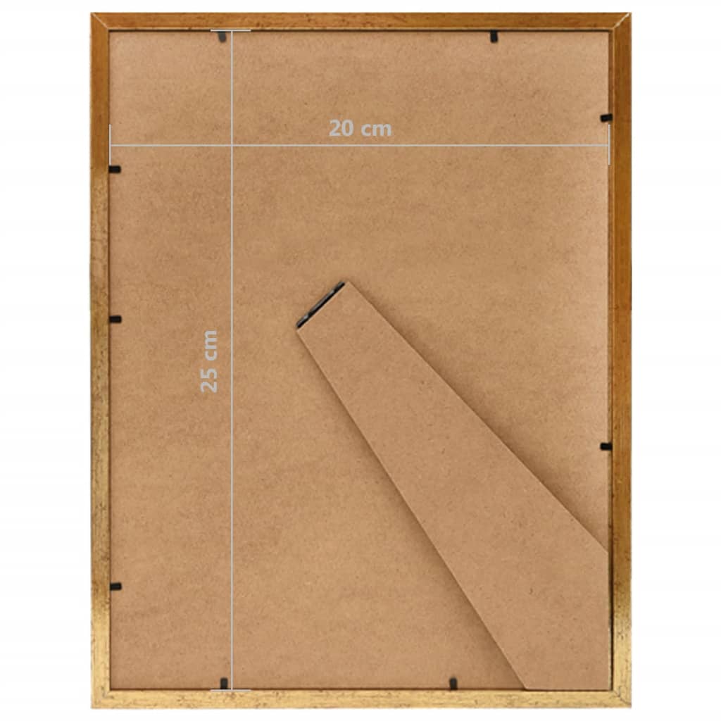 Fotolijsten 5 St Voor Wand Of Tafel 20X25 Cm Mdf Goudkleurig