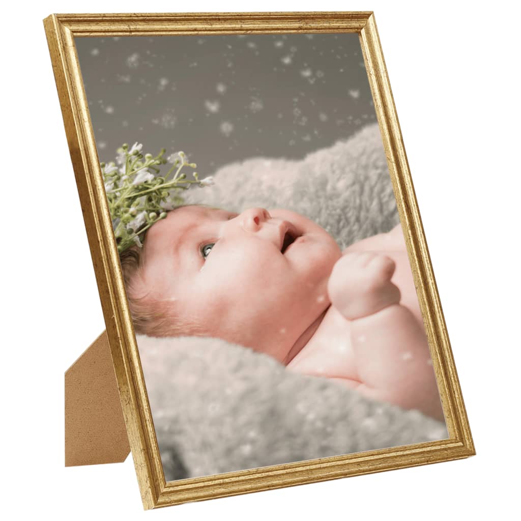 Fotolijsten 3 St Voor Wand Of Tafel 21X29,7 Cm Mdf Goudkleurig