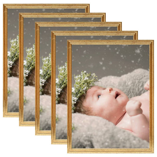 Fotolijsten 5 St Voor Tafel 21X29,7Cm Mdf Goudkleurig