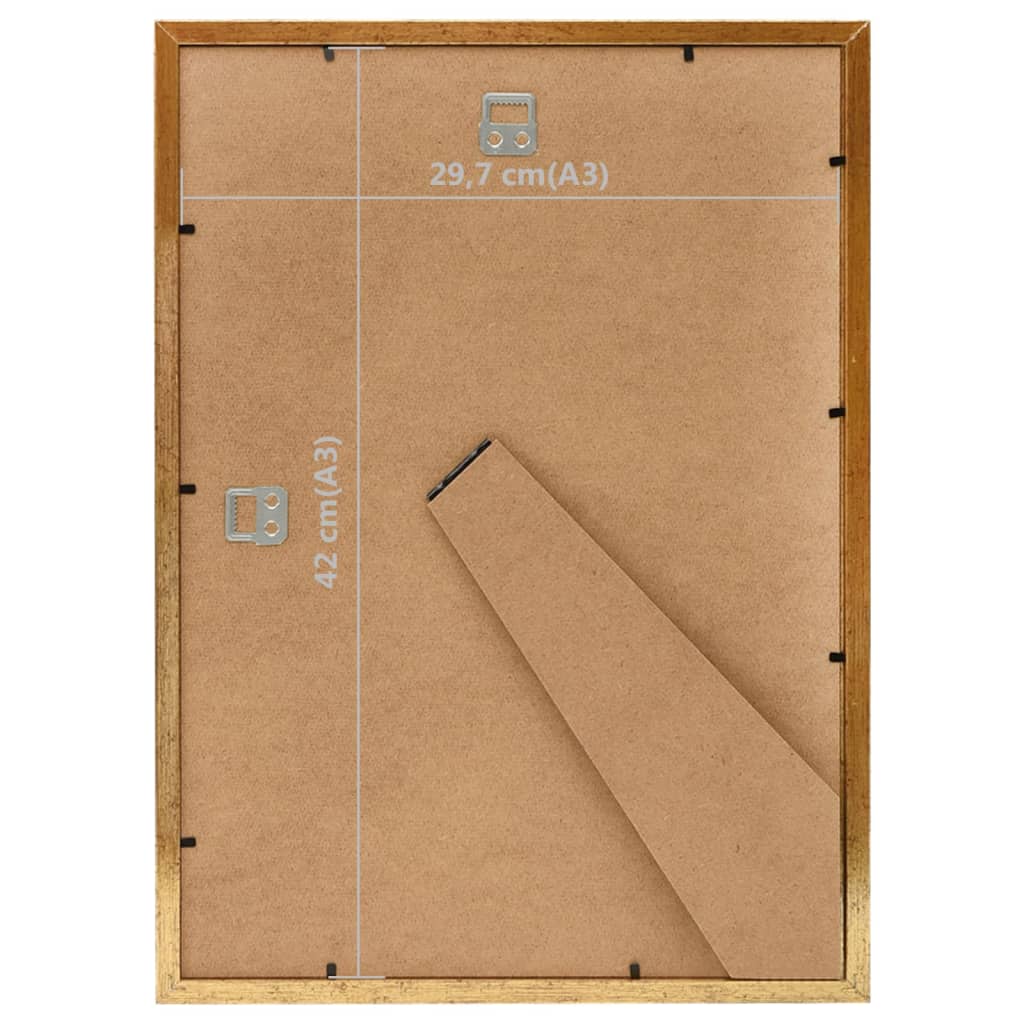 Fotolijsten 5 St Voor Wand Of Tafel 29,7X42 Cm Mdf Goudkleurig