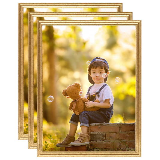Fotolijsten 3 St Voor Wand 40X50 Cm Mdf Goudkleurig