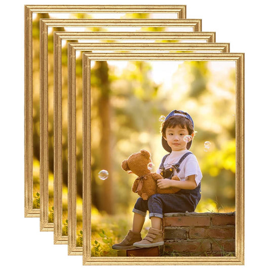 Fotolijsten 5 St Voor Wand 40X50 Cm Mdf Goudkleurig