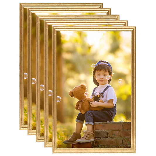 Fotolijsten 5 St Voor Wand 50X70 Cm Mdf Goudkleurig