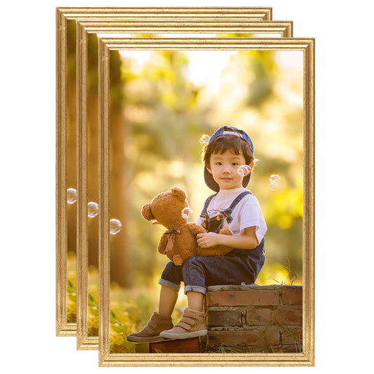 Fotolijsten 3 St Voor Wand Of Tafel 70X90 Cm Mdf Goudkleurig