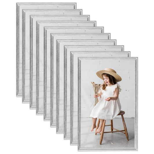 Fotolijsten 10 St Voor Tafel 10X15Cm Mdf Zilverkleurig