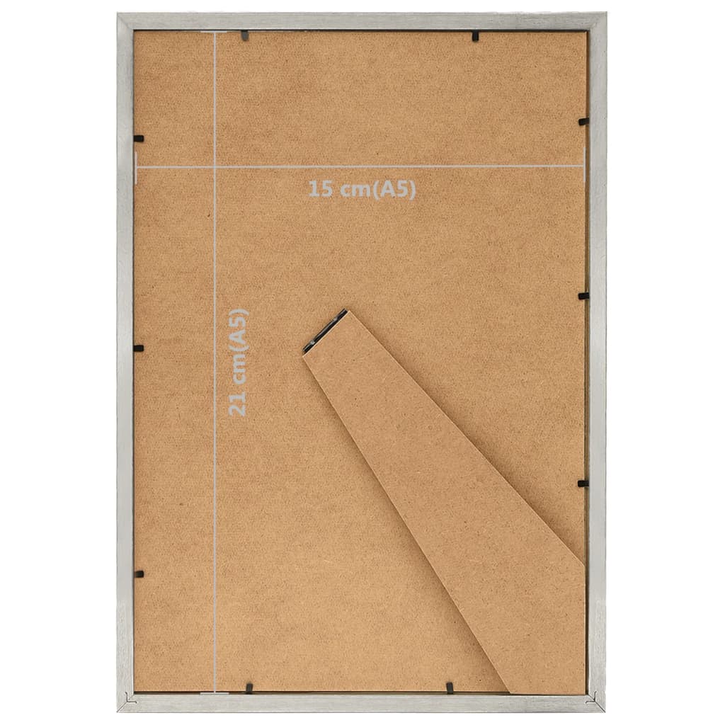 Fotolijsten 3 St Voor Wand Of Tafel 15X21 Cm Mdf Zilverkleurig
