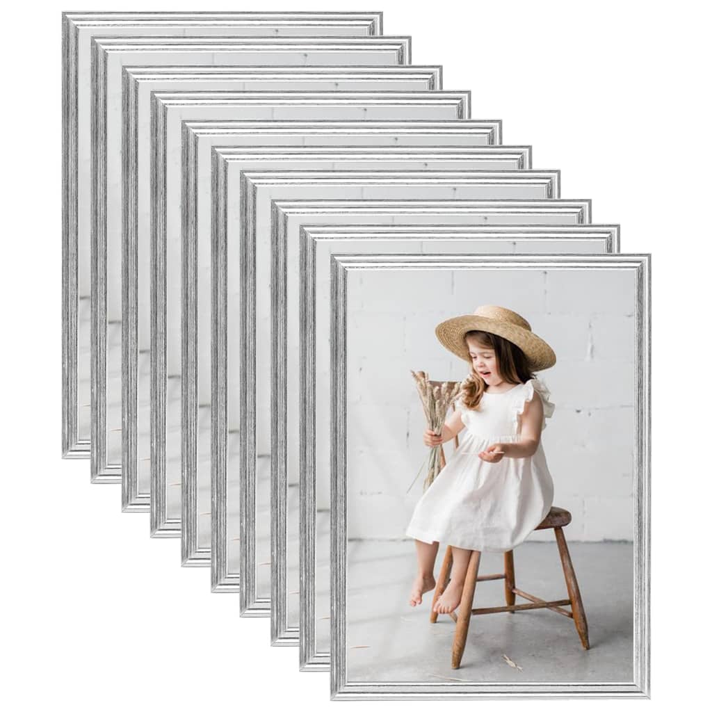 Fotolijsten 10 St Voor Tafel 15X21Cm Mdf Zilverkleurig