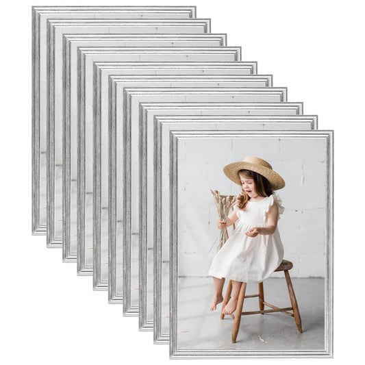 Fotolijsten 10 St Voor Tafel 15X21Cm Mdf Zilverkleurig