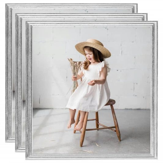 Fotolijsten 3 St Voor Tafel 20X20Cm Mdf Zilverkleurig