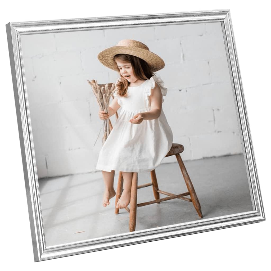 Fotolijsten 3 St Voor Tafel 20X20Cm Mdf Zilverkleurig