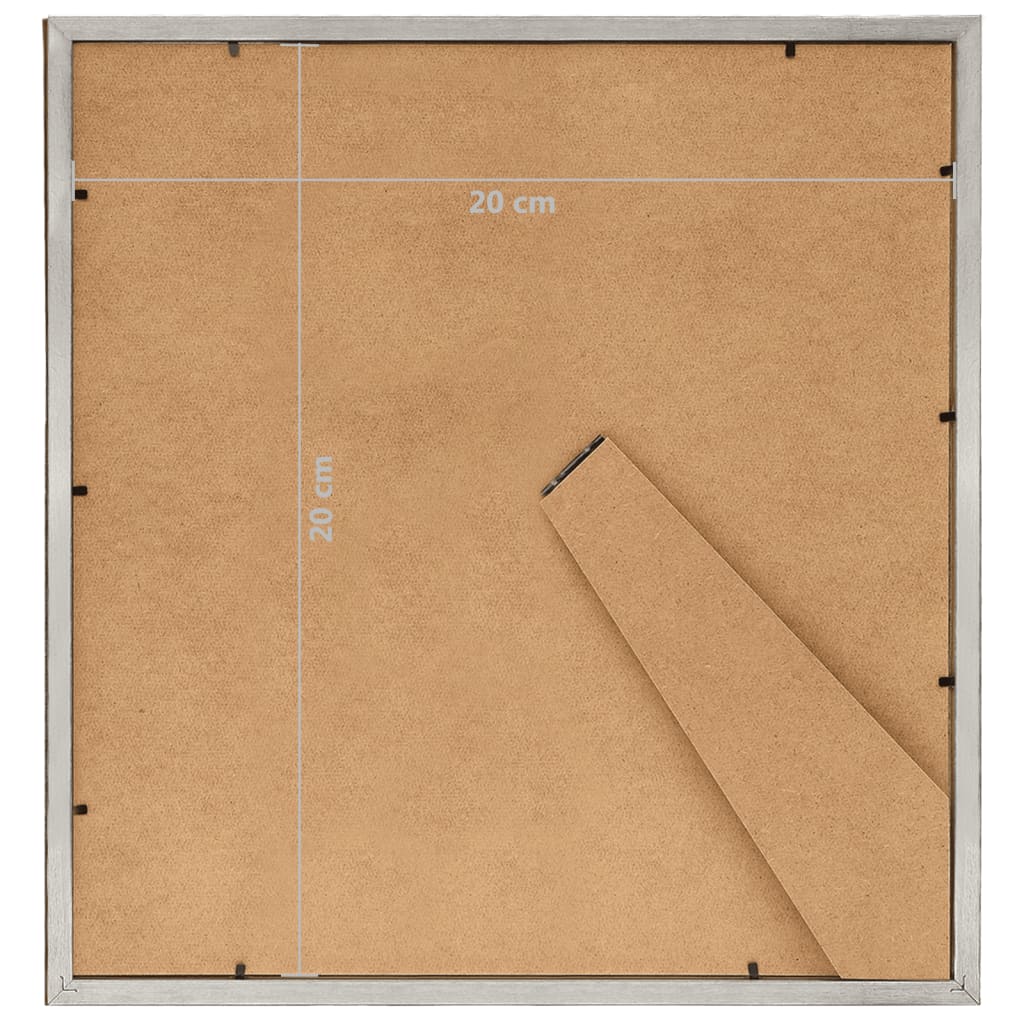 Fotolijsten 3 St Voor Tafel 20X20Cm Mdf Zilverkleurig