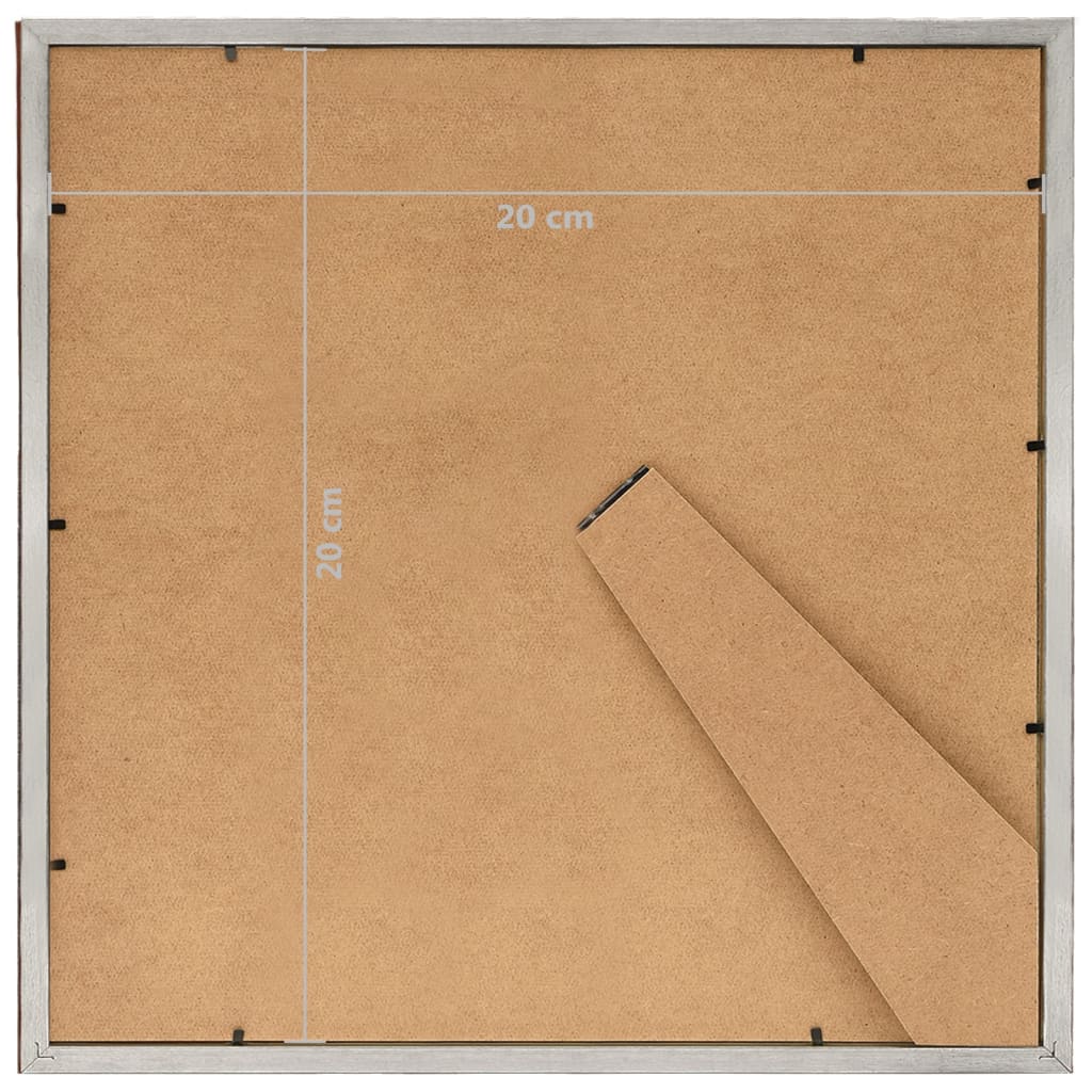 Fotolijsten 5 St Voor Wand Of Tafel 20X20 Cm Mdf Zilverkleurig
