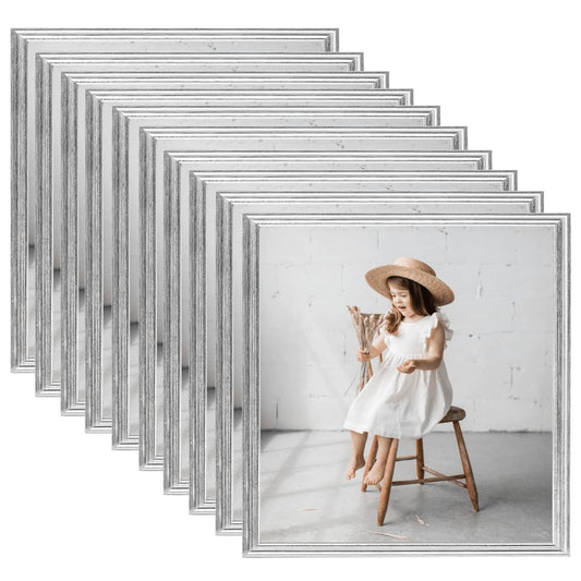 Fotolijsten 10 St Voor Tafel 20X20Cm Mdf Zilverkleurig