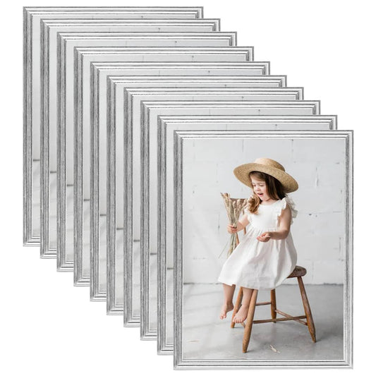 Fotolijsten 10 St Voor Tafel 20X25Cm Mdf Zilverkleurig