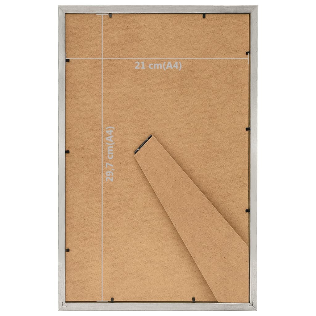 Fotolijsten 3 St Voor Wand Of Tafel 21X29,7 Cm Mdf Zilverkleur