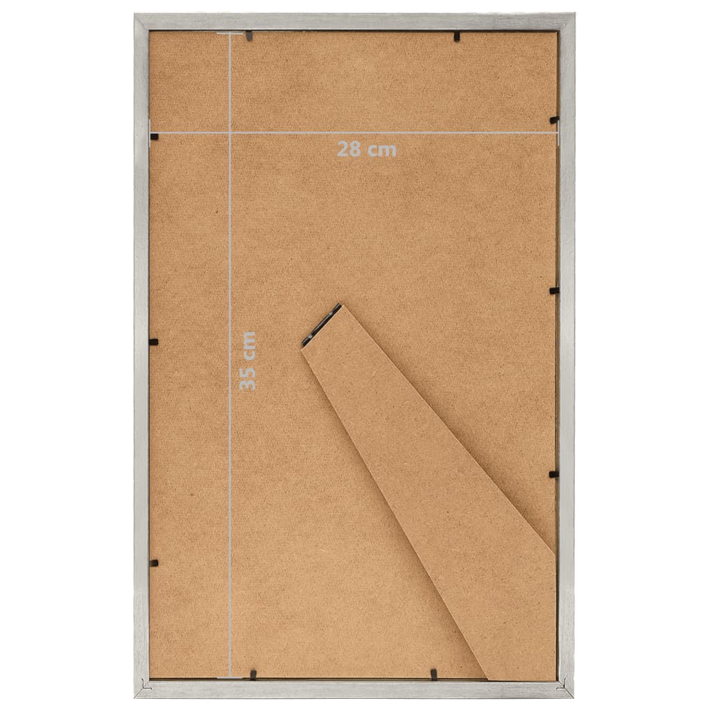 Fotolijsten 3 St Voor Tafel 28X35Cm Mdf Zilverkleurig