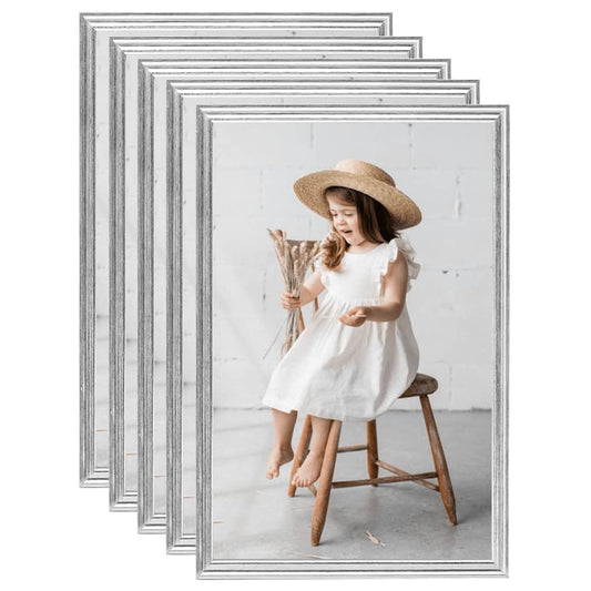 Fotolijsten 5 St Voor Tafel 30X30Cm Mdf Zilverkleurig