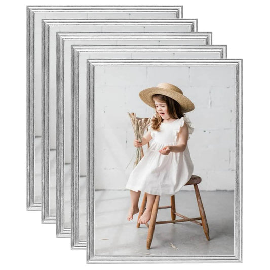 Fotolijsten 5 St Voor Wand 40X50Cm Mdf Zilverkleurig