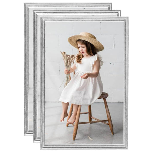 Fotolijsten 3 St Voor Wand Of Tafel 42X59,4 Cm Zilver