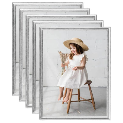 Fotolijsten 5 St Voor Wand 50X60Cm Mdf Zilverkleurig