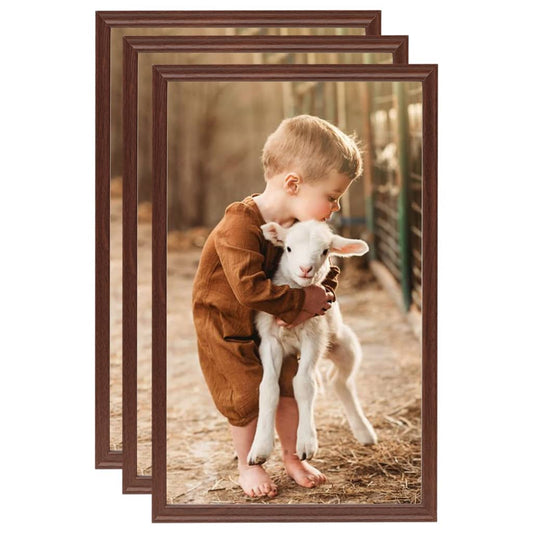Fotolijsten 3 St Voor Wand Of Tafel 13X18 Cm Mdf Bruin