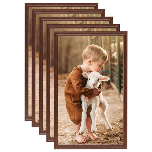 Fotolijsten 5 St Voor Wand Of Tafel 13X18 Cm Mdf Bruin