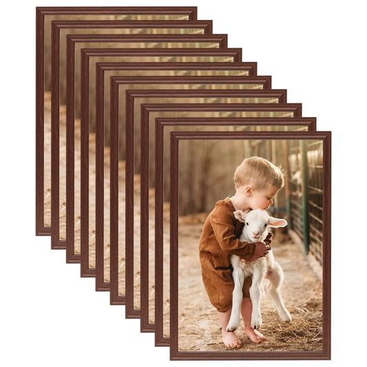 Fotolijsten 10 St Voor Tafel 18X24 Cm Mdf Bruin