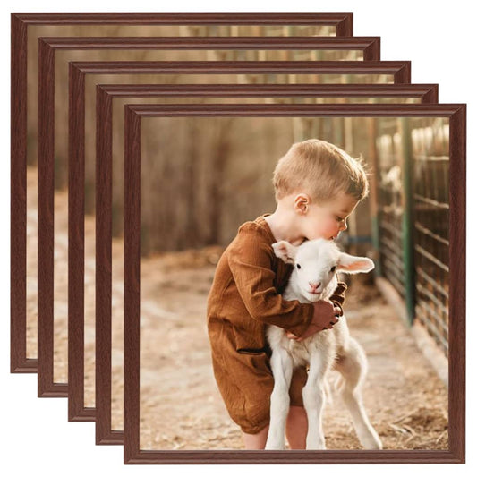 Fotolijsten 5 St Voor Wand Of Tafel 20X20 Cm Mdf Bruin