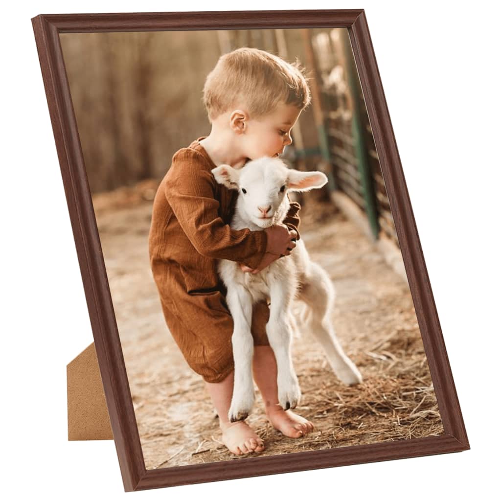 Fotolijsten 10 St Voor Wand Of Tafel 20X20 Cm Mdf Bruin