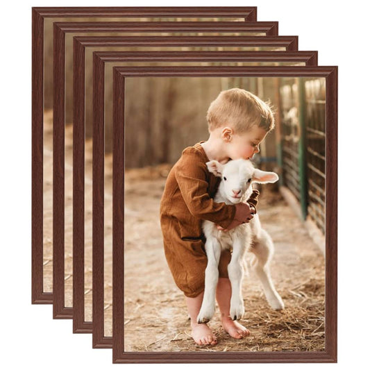 Fotolijsten 5 St Voor Wand Of Tafel 20X25 Cm Mdf Bruin