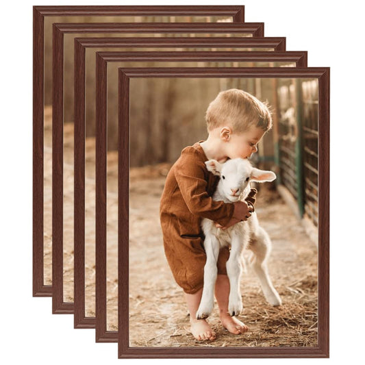Fotolijsten 5 St Voor Wand Of Tafel 29,7X42 Cm Mdf Bruin