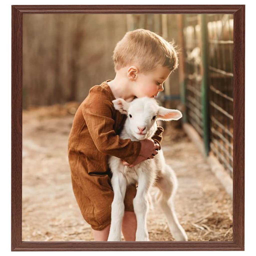 Fotolijsten 3 St Voor Tafel 30X30 Cm Mdf Bruin