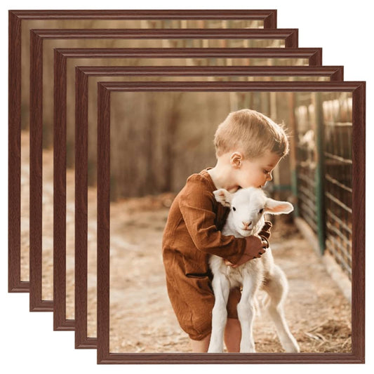 Fotolijsten 5 St Voor Tafel 30X30 Cm Mdf Bruin
