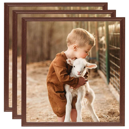 Fotolijsten 3 St Voor Wand Of Tafel 40X40 Cm Mdf Bruin