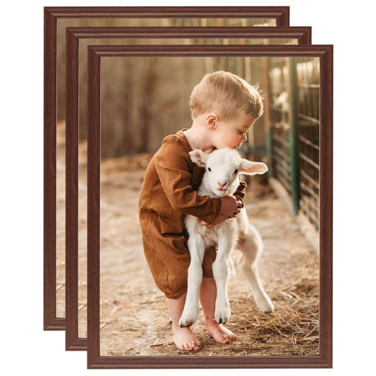 Fotolijsten 3 St Voor Wand 40X50 Cm Mdf Bruin