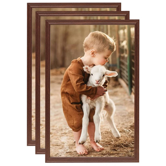 Fotolijsten 3 St Voor Wand Of Tafel 42X59,4 Cm Mdf Bruin