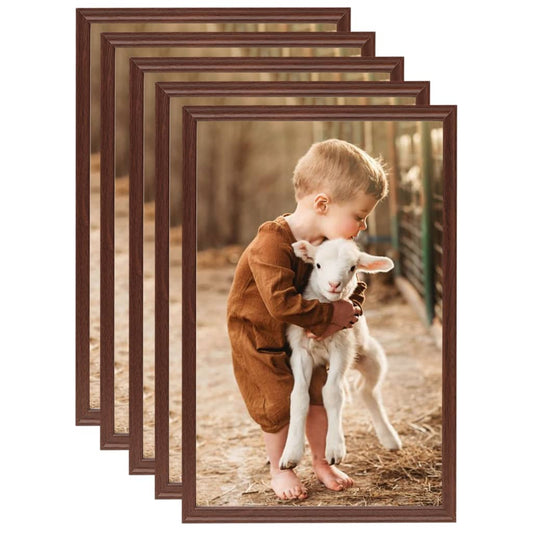 Fotolijsten 5 St Voor Wand Of Tafel 42X59,4 Cm Mdf Bruin