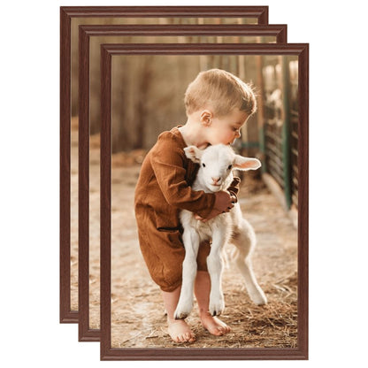 Fotolijsten 3 St Voor Wand Of Tafel 59,4X84 Cm Mdf Bruin