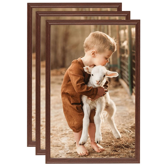 Fotolijsten 3 St Voor Wand Of Tafel 59,4X84 Cm Mdf Bruin