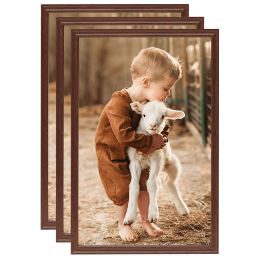 Fotolijsten 3 St Voor Wand Of Tafel 70X90 Cm Mdf Bruin
