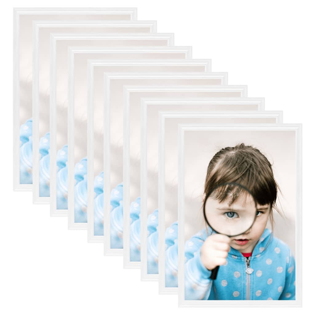 Fotolijsten 10 St Voor Tafel 20X25 Cm Mdf Wit