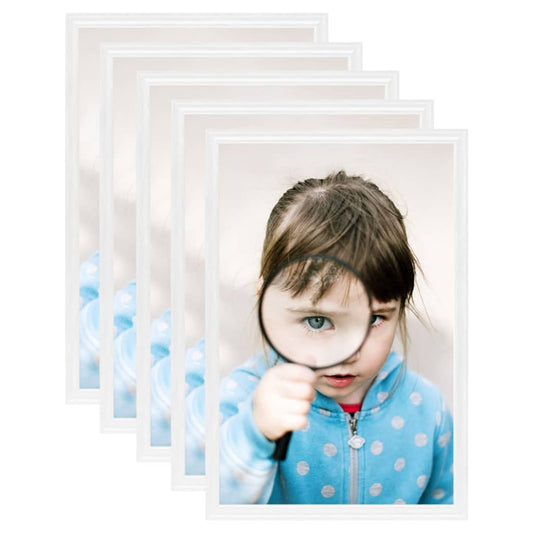 Fotolijsten 5 St Voor Wand Of Tafel 21X29,7 Cm Mdf Wit