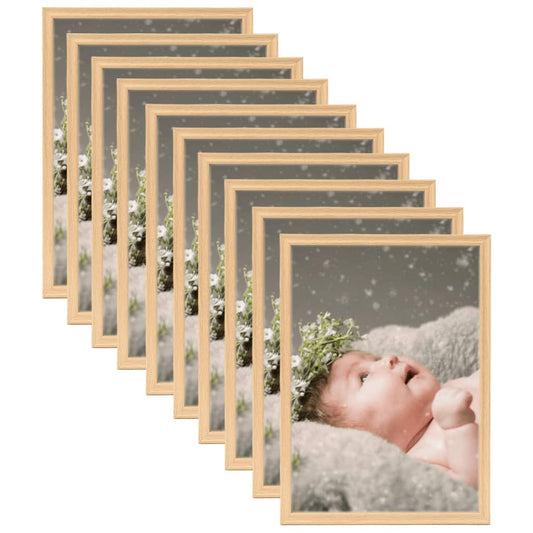 Fotolijsten 10 St Voor Tafel 10X15 Cm Lichteikenkleurig