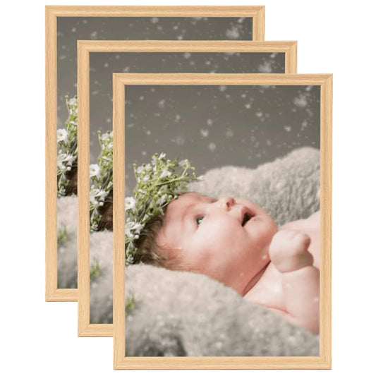 Fotolijsten 3 St Voor Tafel 15X21 Cm Lichteikenkleurig