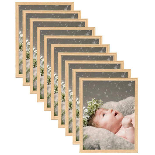 Fotolijsten 10 St Voor Wand Of Tafel 18X24 Cm Lichteikenkleurig